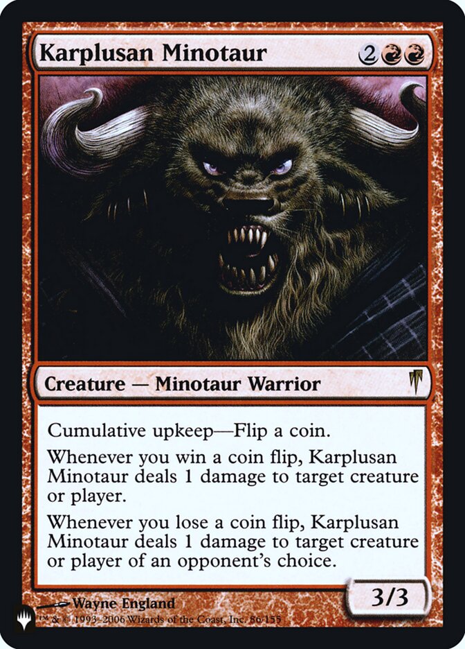 Karplusan Minotaur [Secret Lair: Heads I Win, Tails You Lose] | L.A. Mood Comics and Games