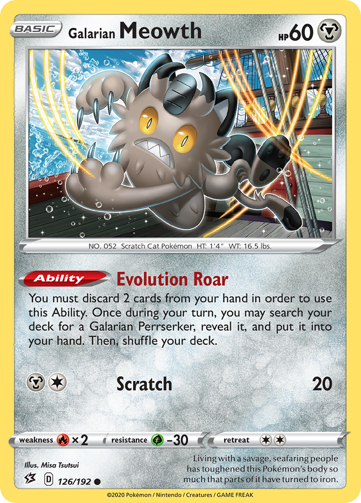Galarian Meowth (126/192) [Sword & Shield: Rebel Clash] | L.A. Mood Comics and Games