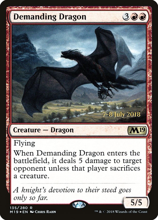 Demanding Dragon [Core Set 2019 Prerelease Promos] | L.A. Mood Comics and Games