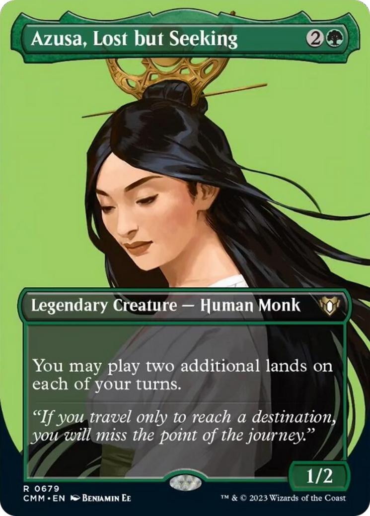 Azusa, Lost but Seeking (Borderless Profile) [Commander Masters] | L.A. Mood Comics and Games