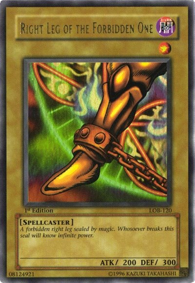 Right Leg of the Forbidden One [LOB-120] Ultra Rare | L.A. Mood Comics and Games