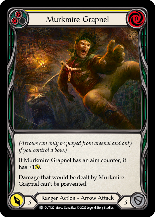 Murkmire Grapnel (Yellow) [OUT122] (Outsiders)  Rainbow Foil | L.A. Mood Comics and Games