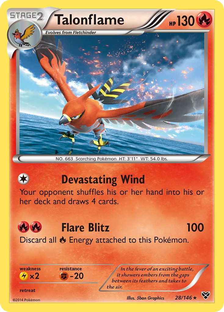 Talonflame (28/146) (Cosmos Holo) (Blister Exclusive) [XY: Base Set] | L.A. Mood Comics and Games