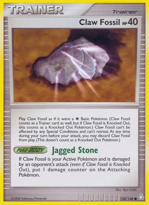 Claw Fossil (138/146) [Diamond & Pearl: Legends Awakened] | L.A. Mood Comics and Games