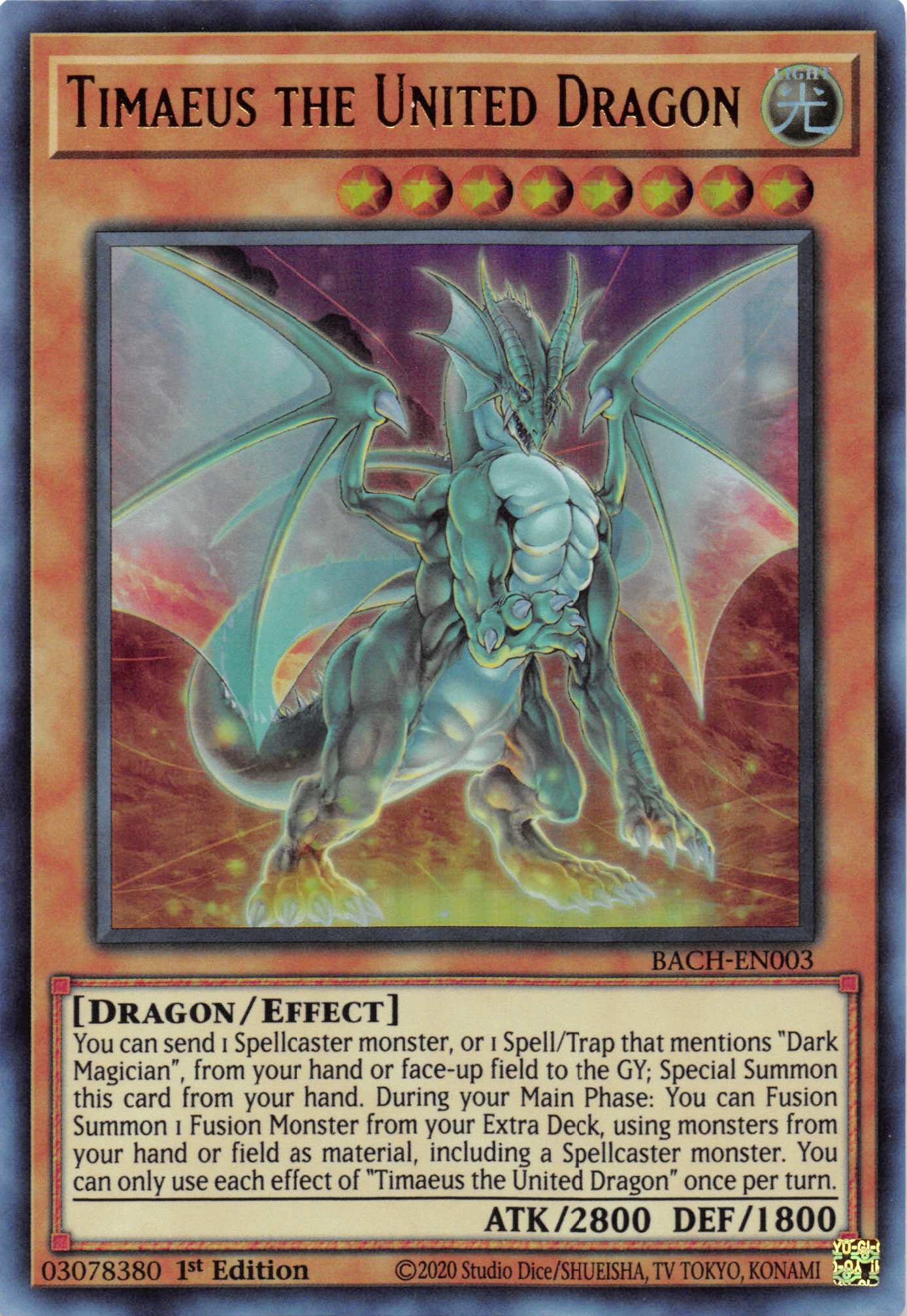 Timaeus the United Dragon [BACH-EN003] Ultra Rare | L.A. Mood Comics and Games