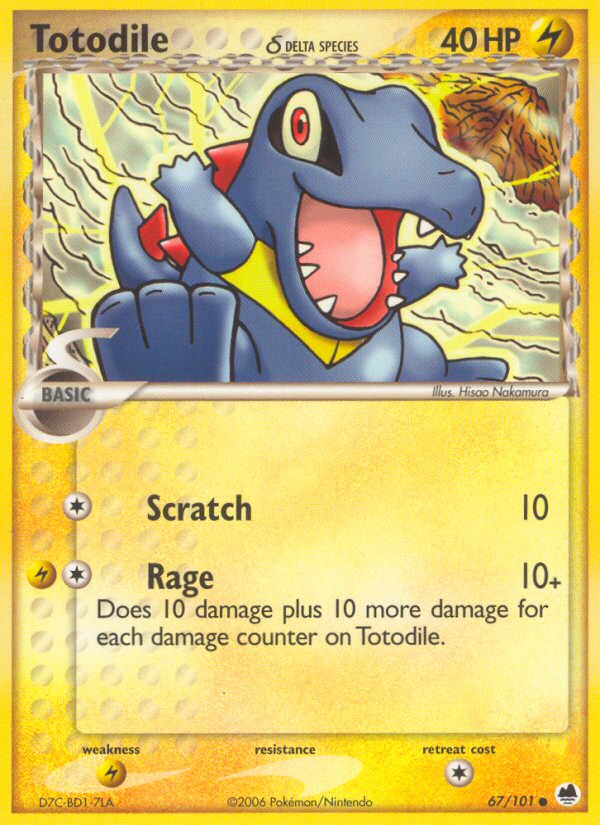 Totodile (67/101) (Delta Species) [EX: Dragon Frontiers] | L.A. Mood Comics and Games