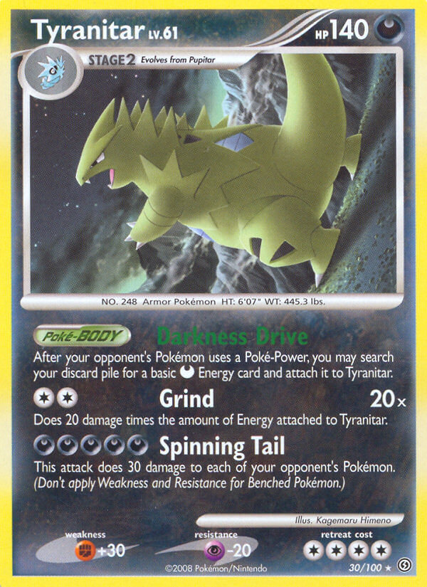 Tyranitar (30/100) (Theme Deck Exclusive) [Diamond & Pearl: Stormfront] | L.A. Mood Comics and Games