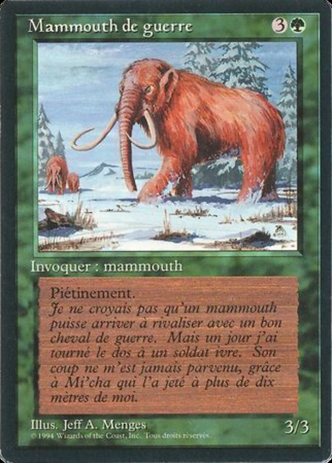 War Mammoth [Foreign Black Border] | L.A. Mood Comics and Games