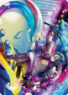 Tatsunari, Toad Rider Art Card [Kamigawa: Neon Dynasty Art Series] | L.A. Mood Comics and Games