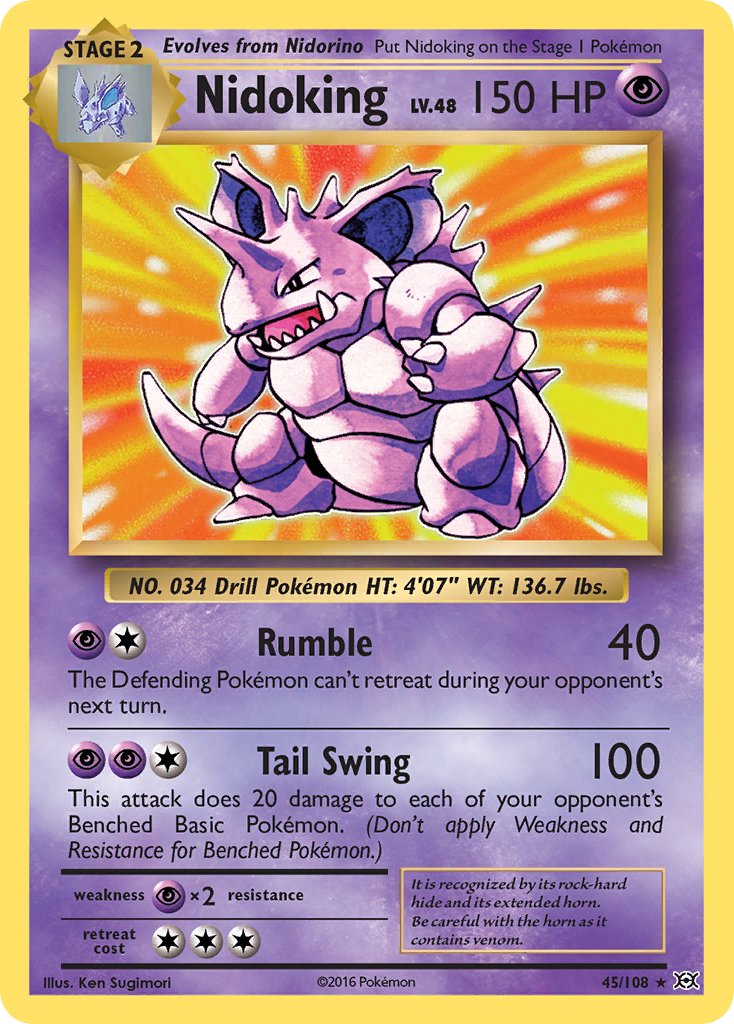 Nidoking (45/108) (Theme Deck Exclusive) [XY: Evolutions] | L.A. Mood Comics and Games