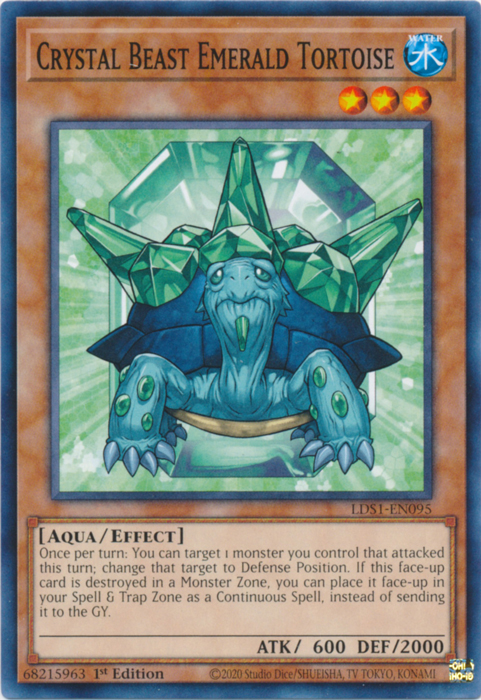 Crystal Beast Emerald Tortoise [LDS1-EN095] Common | L.A. Mood Comics and Games