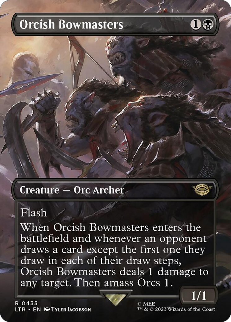 Orcish Bowmasters (Borderless Alternate Art) [The Lord of the Rings: Tales of Middle-Earth] | L.A. Mood Comics and Games