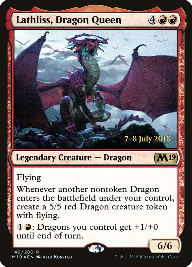 Lathliss, Dragon Queen [Core Set 2019 Prerelease Promos] | L.A. Mood Comics and Games