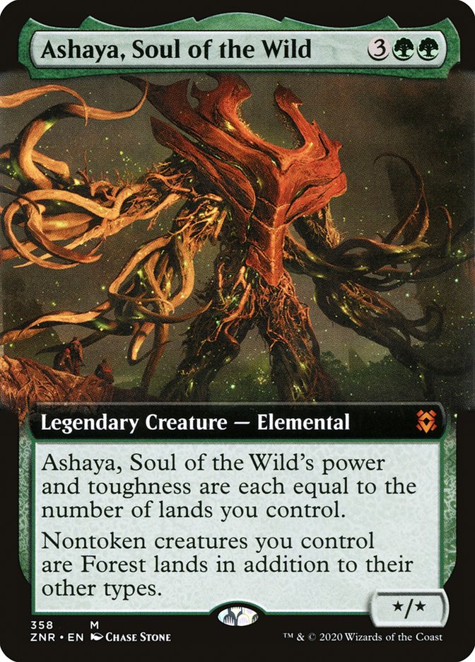 Ashaya, Soul of the Wild (Extended Art) [Zendikar Rising] | L.A. Mood Comics and Games