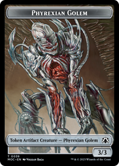 Phyrexian Golem // Construct Double-Sided Token [March of the Machine Commander Tokens] | L.A. Mood Comics and Games