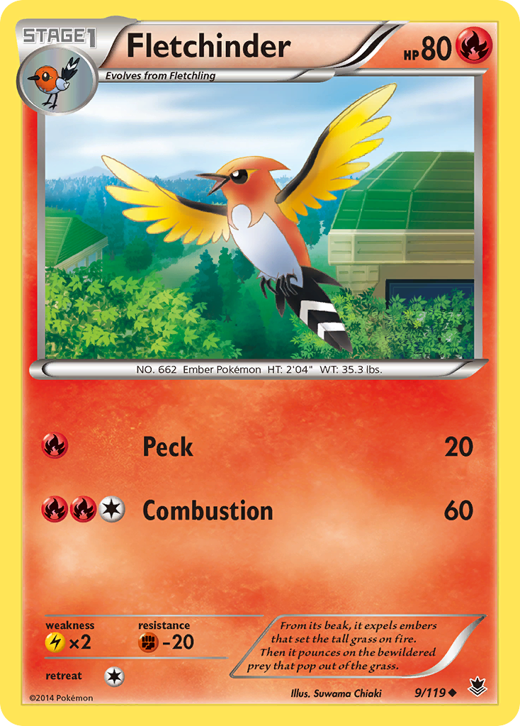 Fletchinder (9/119) [XY: Phantom Forces] | L.A. Mood Comics and Games