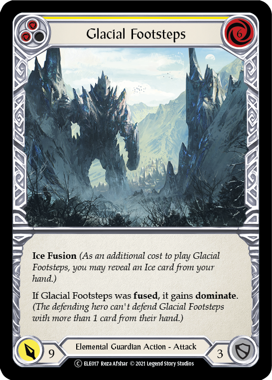 Glacial Footsteps (Yellow) [U-ELE017] (Tales of Aria Unlimited)  Unlimited Rainbow Foil | L.A. Mood Comics and Games