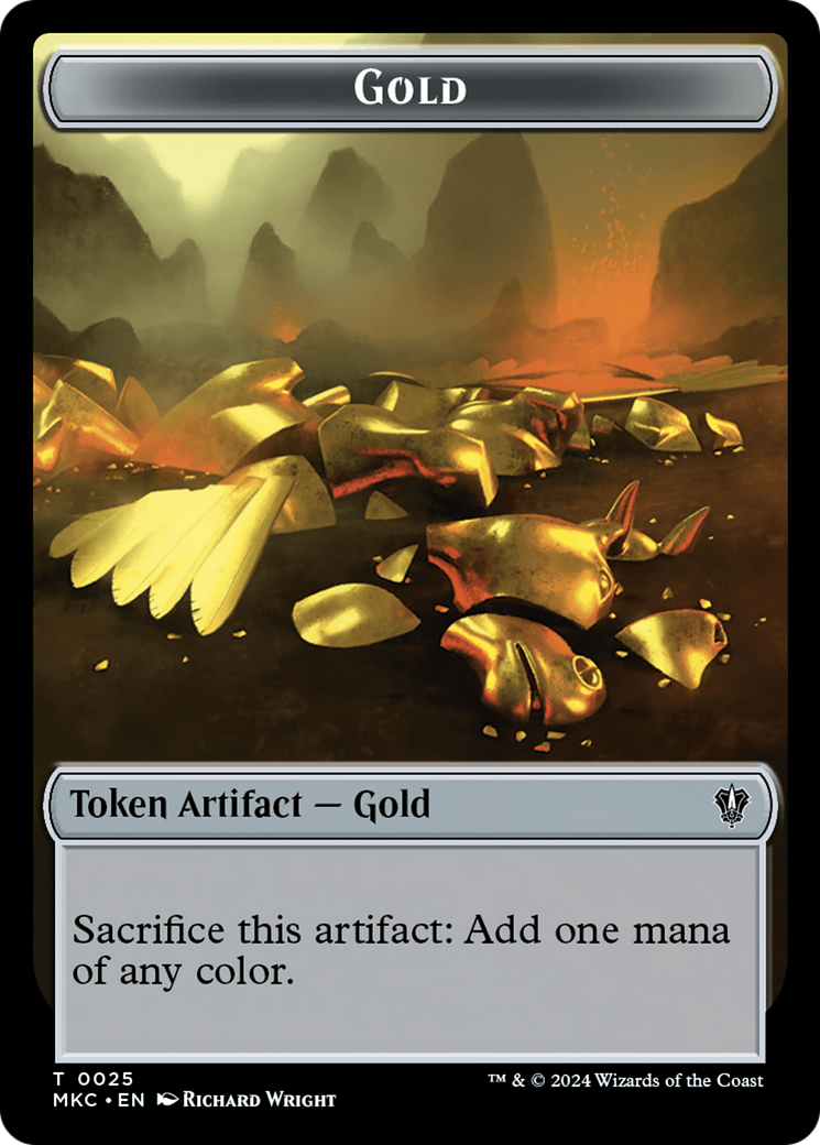 Gold // Treasure Double-Sided Token [Murders at Karlov Manor Commander Tokens] | L.A. Mood Comics and Games