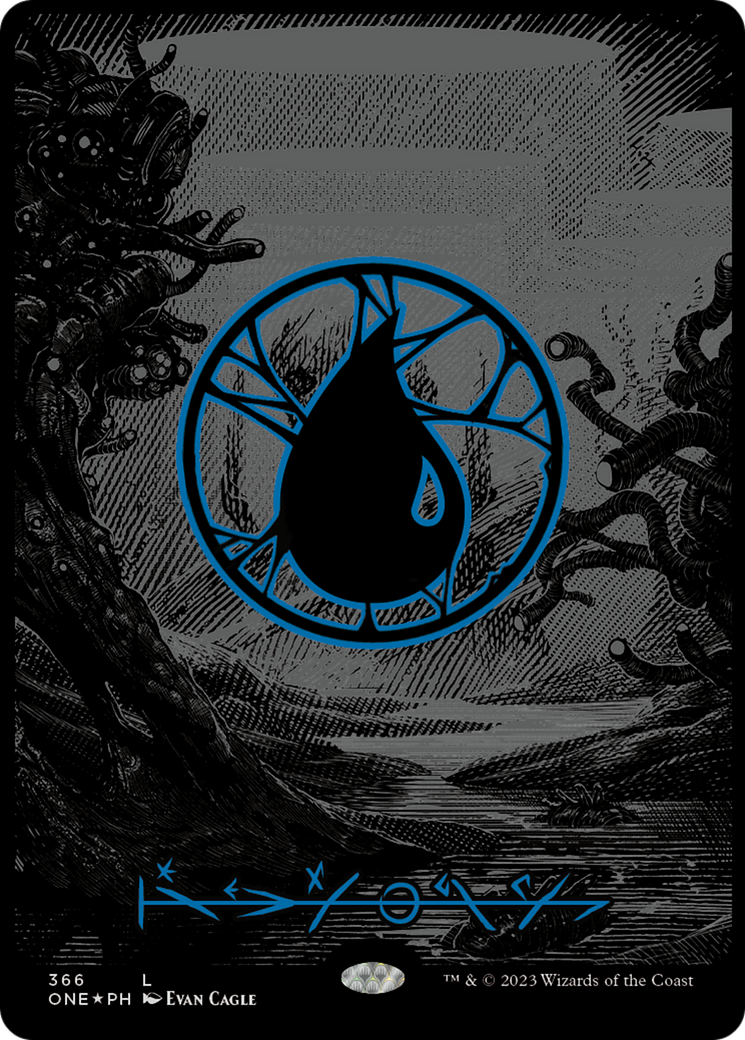 Island (366) (Oil Slick Raised Foil) [Phyrexia: All Will Be One] | L.A. Mood Comics and Games