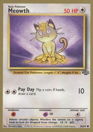 Meowth (56/64) (Gold Bordered Promo) [Jungle Unlimited] | L.A. Mood Comics and Games