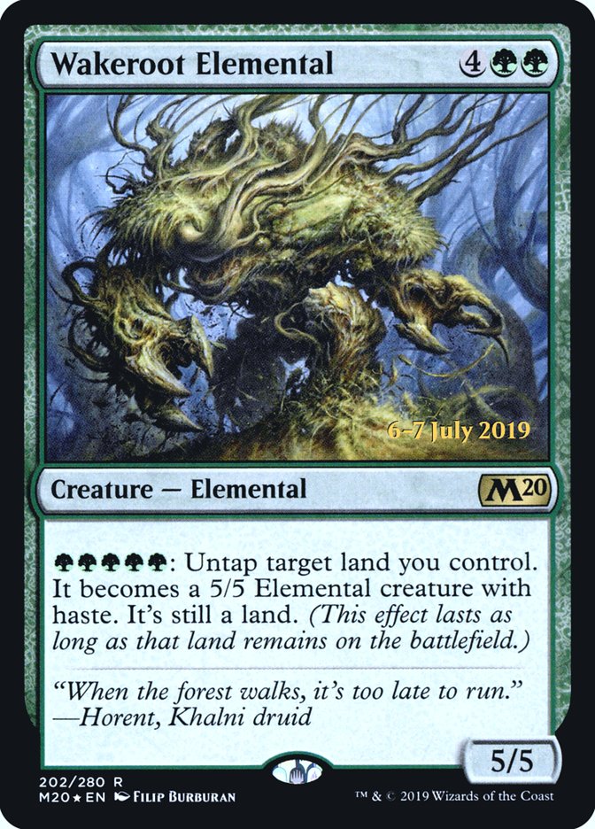 Wakeroot Elemental [Core Set 2020 Prerelease Promos] | L.A. Mood Comics and Games