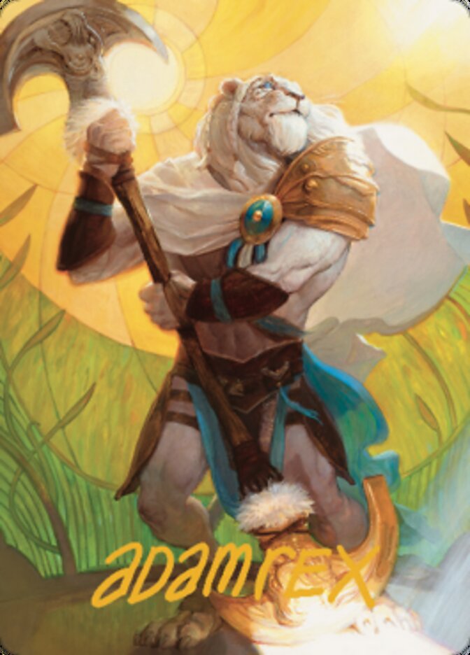 Ajani, Sleeper Agent Art Card (Gold-Stamped Signature) [Dominaria United Art Series] | L.A. Mood Comics and Games