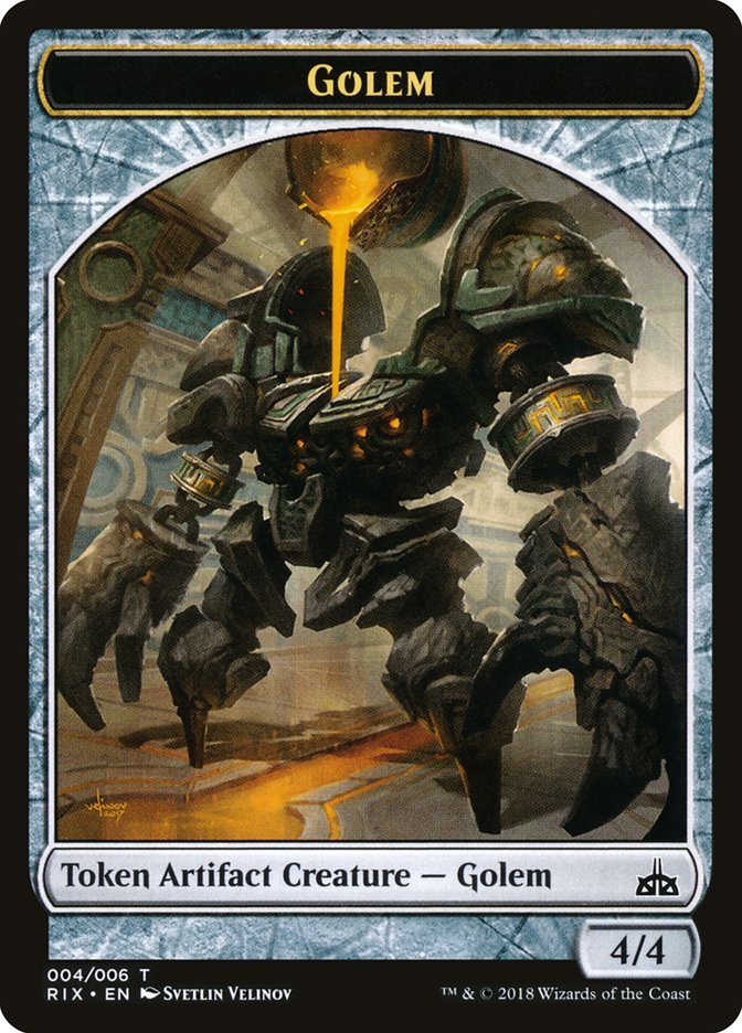 Golem Token [Rivals of Ixalan Tokens] | L.A. Mood Comics and Games