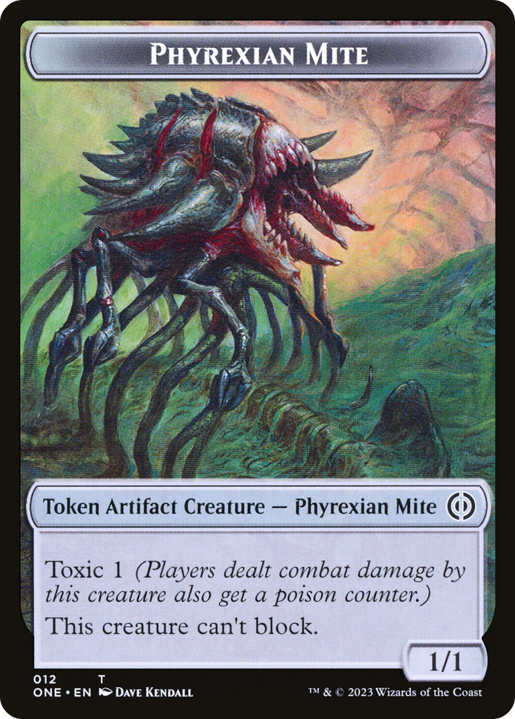 Phyrexian Mite (012) // The Hollow Sentinel Double-Sided Token [Phyrexia: All Will Be One Tokens] | L.A. Mood Comics and Games