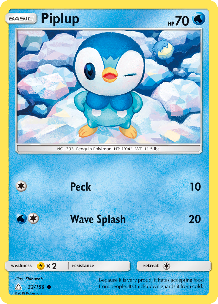 Piplup (32/156) [Sun & Moon: Ultra Prism] | L.A. Mood Comics and Games