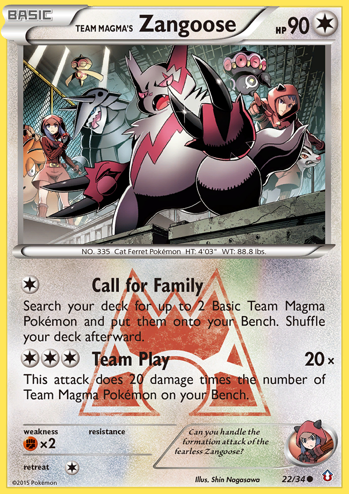 Team Magma's Zangoose (22/34) [XY: Double Crisis] | L.A. Mood Comics and Games