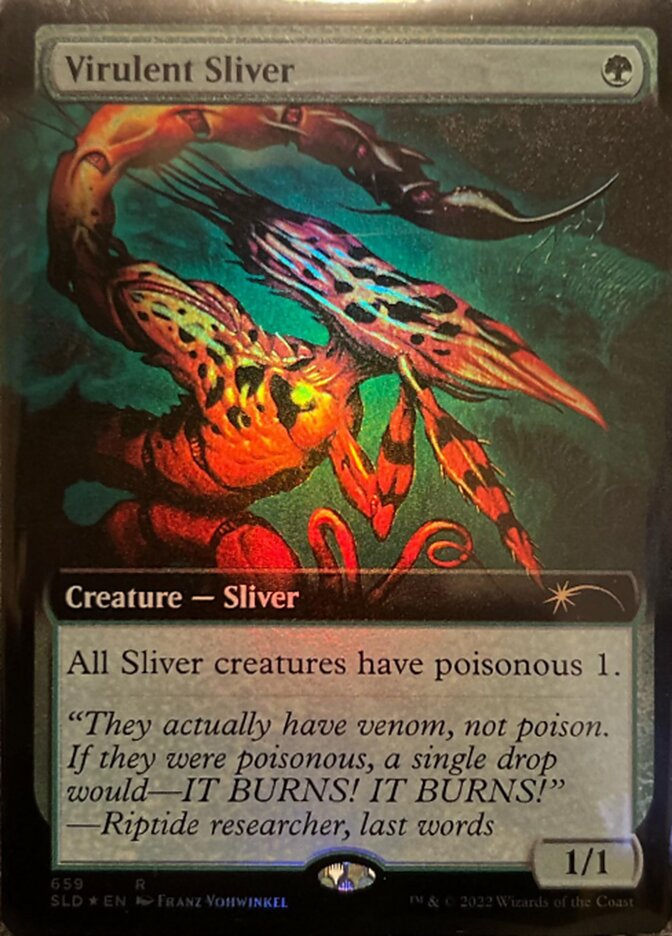 Virulent Sliver (Extended Art) [Secret Lair Drop Promos] | L.A. Mood Comics and Games