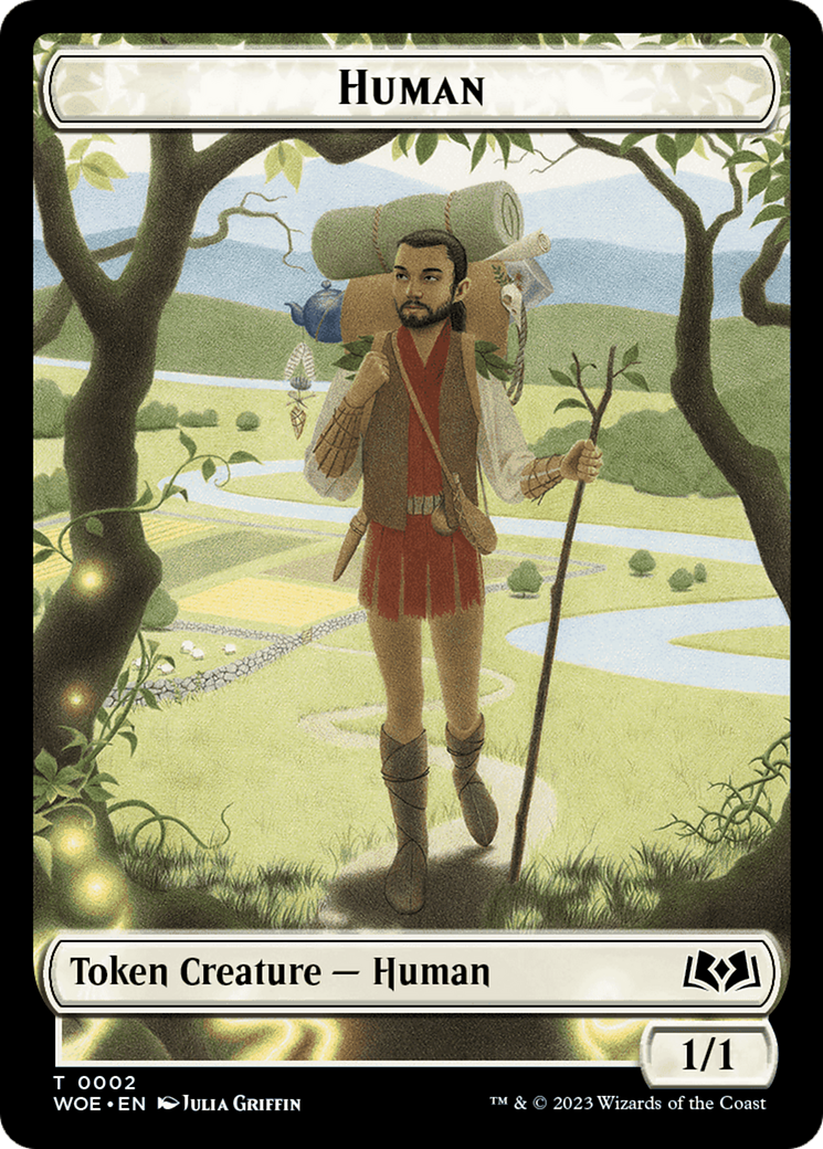 Human // Food (0011) Double-Sided Token [Wilds of Eldraine Tokens] | L.A. Mood Comics and Games