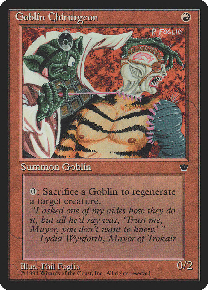 Goblin Chirurgeon (Phil Foglio) [Fallen Empires] | L.A. Mood Comics and Games
