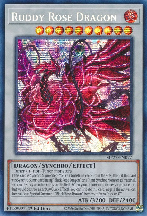 Ruddy Rose Dragon [MP22-EN077] Prismatic Secret Rare | L.A. Mood Comics and Games