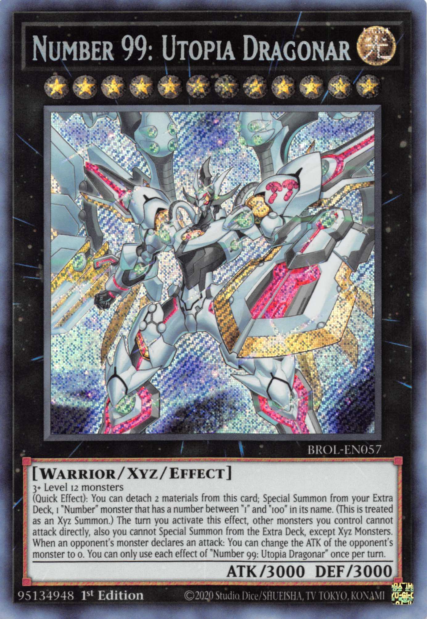 Number 99: Utopia Dragonar [BROL-EN057] Secret Rare | L.A. Mood Comics and Games
