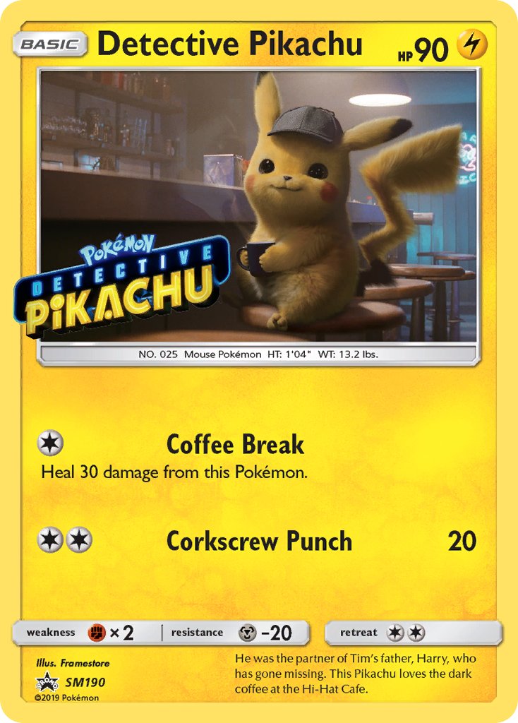 Detective Pikachu (SM190) (Stamped) [Sun & Moon: Black Star Promos] | L.A. Mood Comics and Games