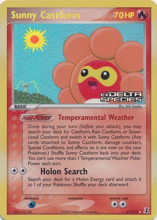 Sunny Castform (31/113) (Stamped) [EX: Delta Species] | L.A. Mood Comics and Games