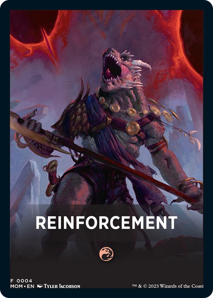 Reinforcement Theme Card [March of the Machine Tokens] | L.A. Mood Comics and Games