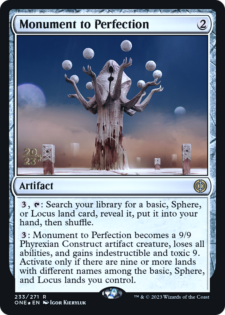 Monument to Perfection [Phyrexia: All Will Be One Prerelease Promos] | L.A. Mood Comics and Games