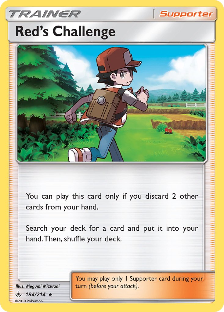 Red's Challenge (184/214) (Theme Deck Exclusive) [Sun & Moon: Unbroken Bonds] | L.A. Mood Comics and Games