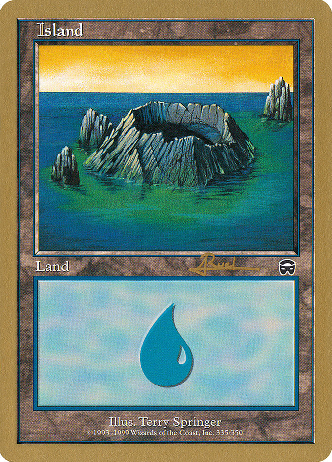 Island (335) (Antoine Ruel) [World Championship Decks 2001] | L.A. Mood Comics and Games