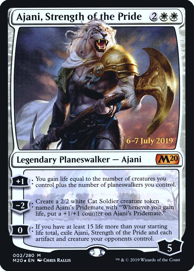 Ajani, Strength of the Pride [Core Set 2020 Prerelease Promos] | L.A. Mood Comics and Games