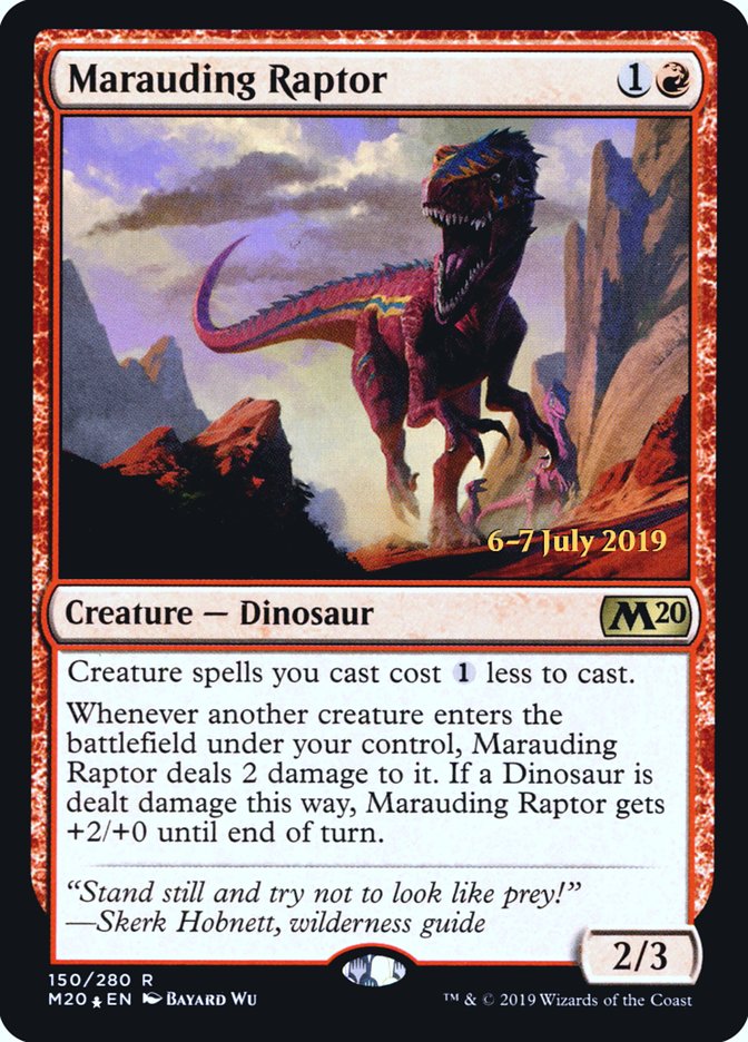 Marauding Raptor [Core Set 2020 Prerelease Promos] | L.A. Mood Comics and Games