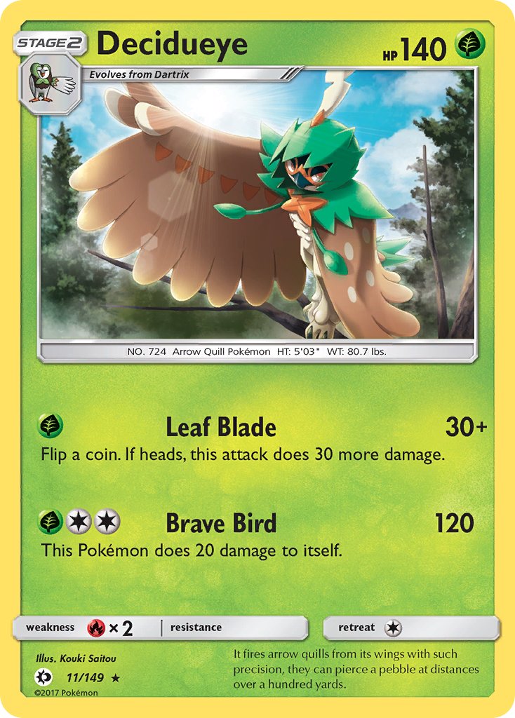 Decidueye (11/149) (Theme Deck Exclusive) [Sun & Moon: Base Set] | L.A. Mood Comics and Games