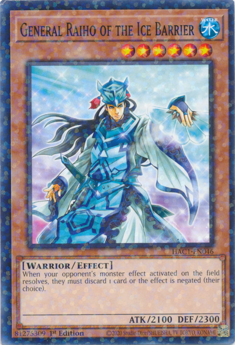 General Raiho of the Ice Barrier (Duel Terminal) [HAC1-EN046] Common | L.A. Mood Comics and Games