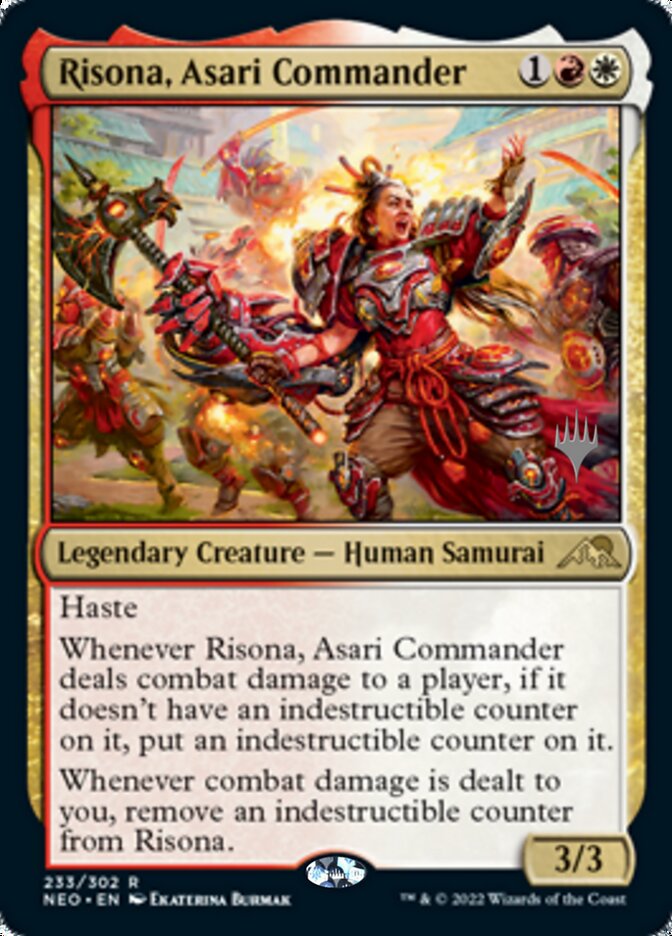 Risona, Asari Commander (Promo Pack) [Kamigawa: Neon Dynasty Promos] | L.A. Mood Comics and Games