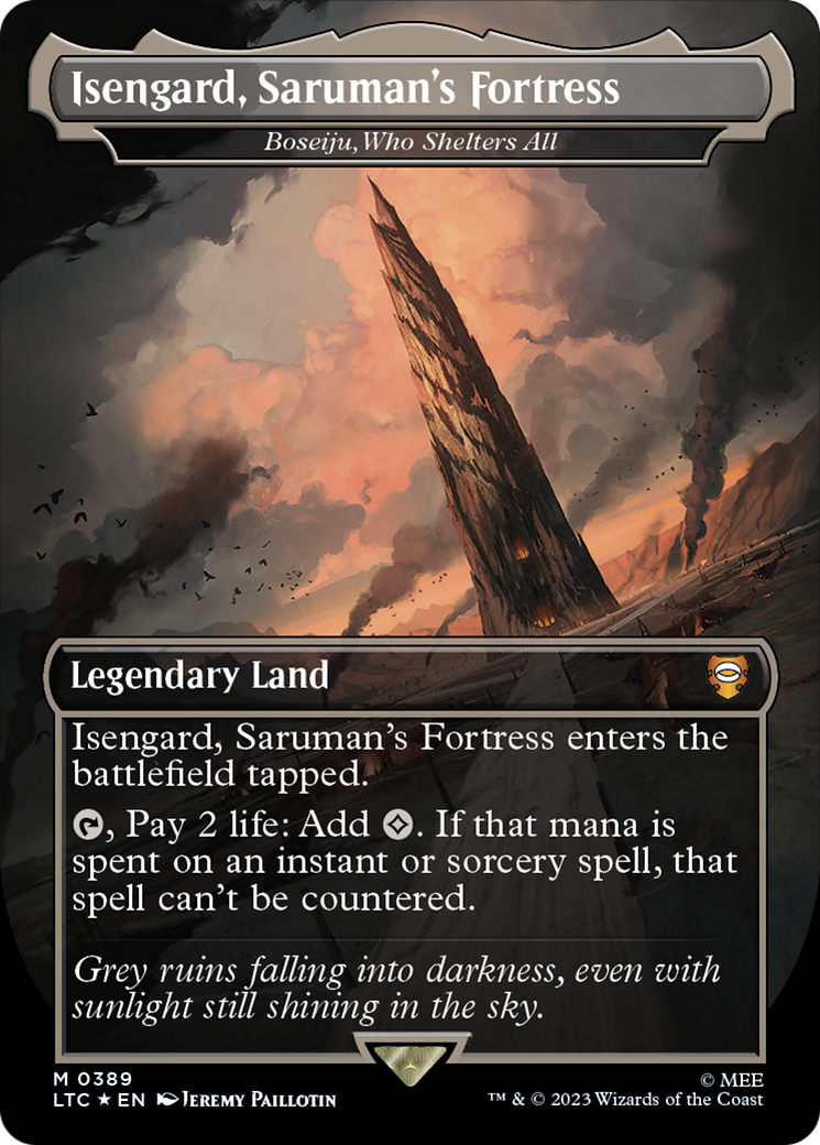 Isengard, Saruman's Fortress - Boseiju, Who Shelters All (Surge Foil Realms and Relics) [The Lord of the Rings: Tales of Middle-Earth Commander] | L.A. Mood Comics and Games