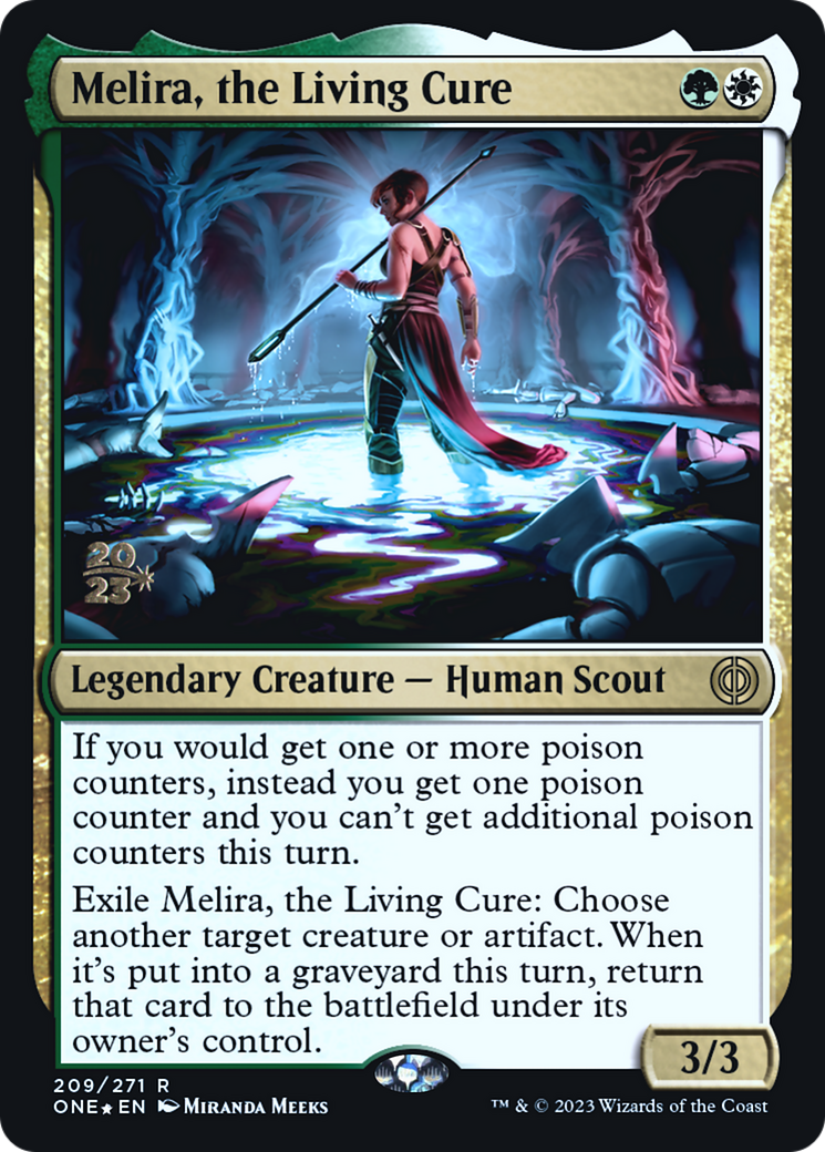 Melira, the Living Cure [Phyrexia: All Will Be One Prerelease Promos] | L.A. Mood Comics and Games