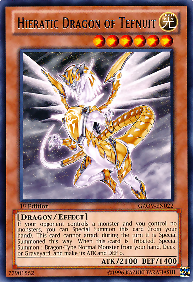 Hieratic Dragon of Tefnuit [GAOV-EN022] Rare | L.A. Mood Comics and Games