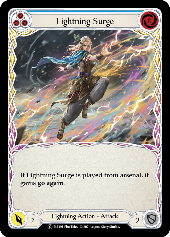 Lightning Surge (Blue) [U-ELE191] (Tales of Aria Unlimited)  Unlimited Rainbow Foil | L.A. Mood Comics and Games